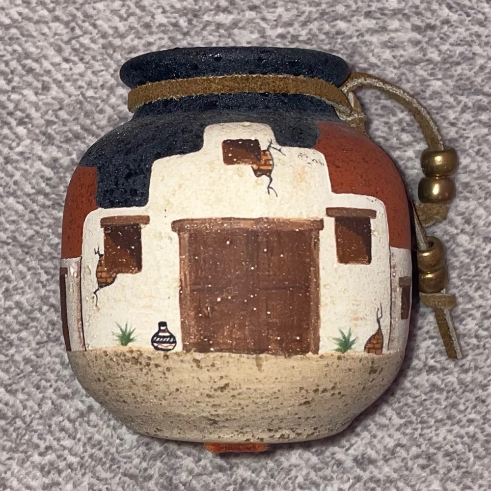 Vintage Handmade Native American Navajo Sandstone Pottery - Signed by the Artist